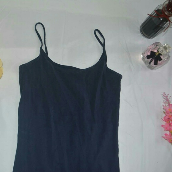 Sheer A.n.a. short sleeve navy blouse - Picture 3 of 3